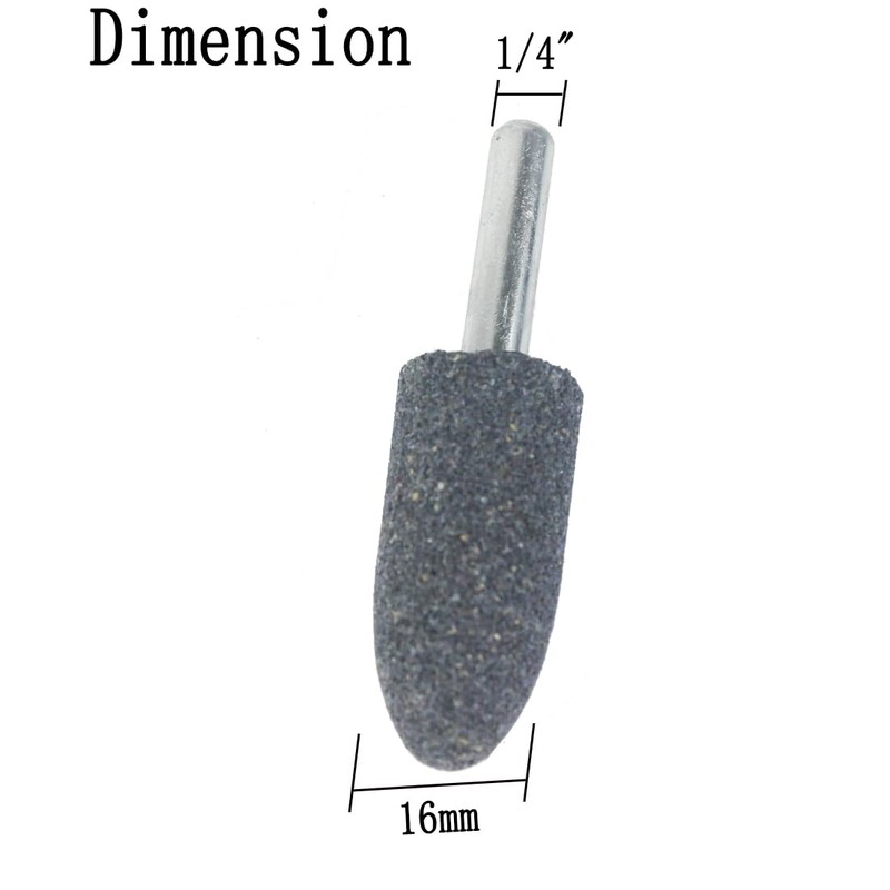 Luo ke 16 mm Cone Shape Grinding Stone - 1/4"