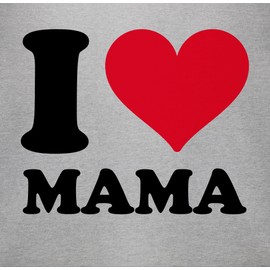 Shirtracer - Baby Bodysuit Boy Girl - I Love Mama, 2 mottled grey