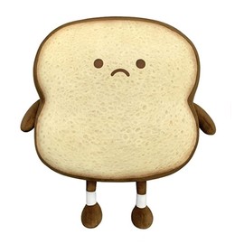 NatureMan Toast Bread Pillow Funny Bread Shape Plush Toy Small Cute Stuffed Plush Sofa Cushion for Kids Adults Home Bedroom Decoration (Brown)