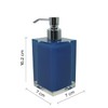 Gedy Bathroom Soap Dispenser, Resin, Blue, 16.2 x 7 x