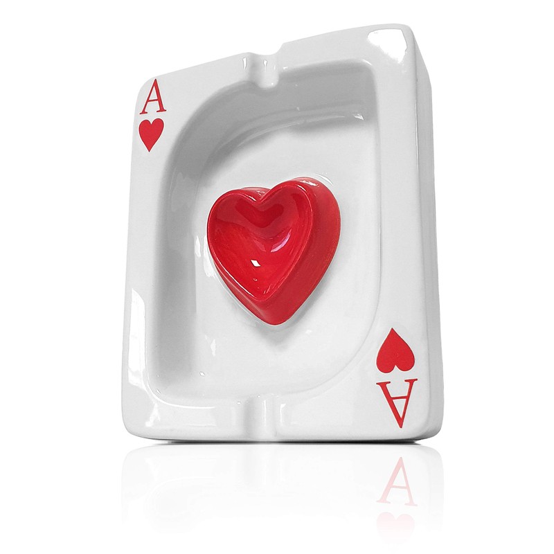 Ganzoo Ashtray in Poker Card Design Checked Symbol Ace