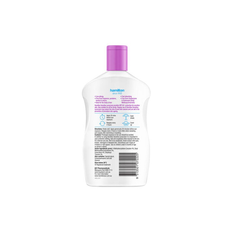 Hamilton Sun Sensitive SPF50+ Lotion 265mL
