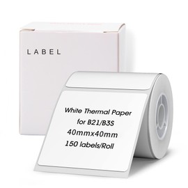 NIIMBOT Labels, 1.57'' x 1.57'' (40x40mm) Thermal Sticker Label, Waterproof Price/Memo Labels for NIIMBOT B1/B21/B3S Label Printer, 1 Roll of 180 Self-Adhesive Thermal Labels (White)