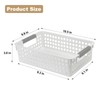 4 Pack Small Plastic Storage Baskets for Organizing, Stackable Bins