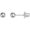 Titanium Ball Piercing Earrings Pair in 3mm - Hypoallergenic For