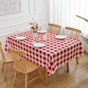 VEDACHIC Red Checkered Tablecloth 60 x 102 Inch Rectangle Table