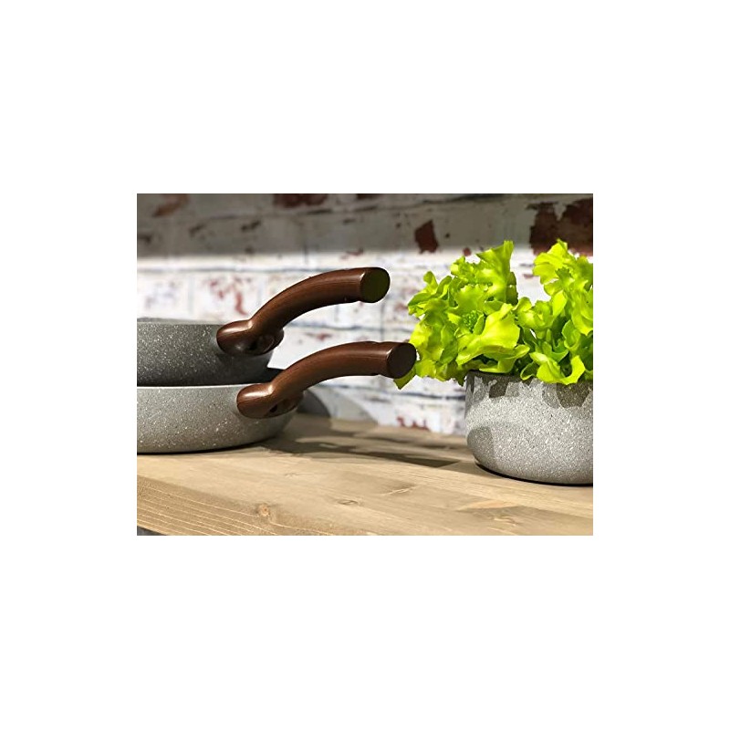Olympia Woody 7.9 Inch Round Non-Stick PFOA-Free Die-Cast Aluminum Deep