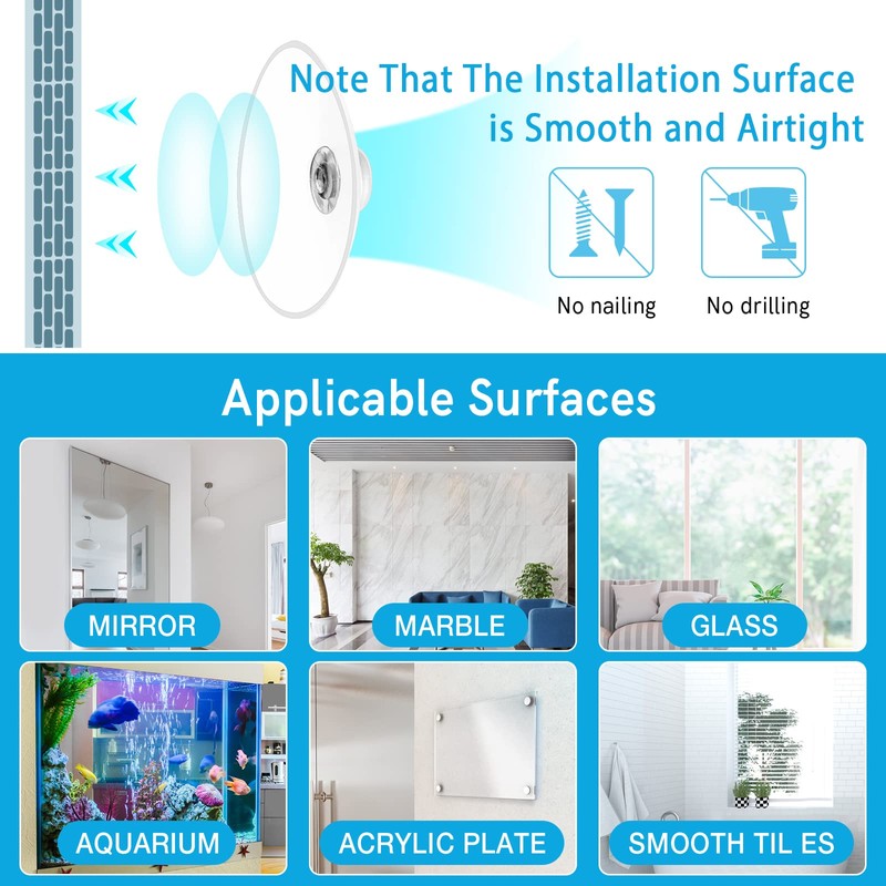 Skewo 2-Pack Acrylic Window Plant Shelves with Suction Cups &