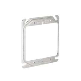 Hubbell Raco 777 8-0 4 In. Square Cover 2-Device 1/4 In. Raised, Steel