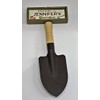 "Welcome to Jennifer's garden" hanging shovel sign