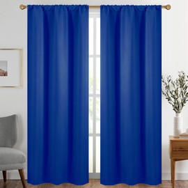 Diraysid Royal Blue Blackout Curtains for Bedroom and Living Room Thermal Insulated Room Darkening Curtains Drapes, 42 x 84, 2 Panels