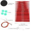 Juego de 26 agujas circulares intercambiables para tejer, color rojo