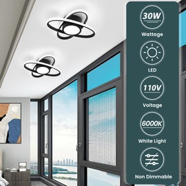 30W hallway light fixtures,6000K White Small Modern Led Ceiling Light Fixture, Indoor Flower Ceiling Light for Bedroom Bathroom Kitchen Balcony Corridor Stairwell Stylish Living Room Light Fixture