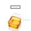 Lxuwbd-crystal glass simple and fashionable small ashtray (Yellow transparent, Small)