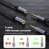 MOSWAG 3.5mm Female to Female Aux Connector, TRRS 4-Pole Extension