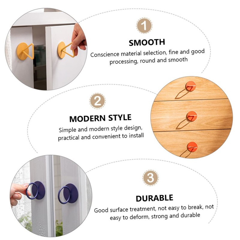 LALAFINA Door Handle Set 6pcs Gold Handles for Wardrobe Cabinet