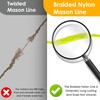 2PCS Mason Line String, #18 500 FT Braided Construction Nylon