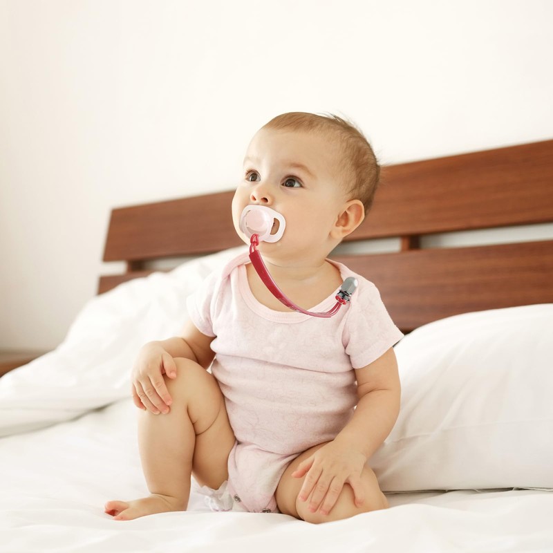 TenderBabe Silicone Pacifier Clip Holder for Baby Girls and Boys,