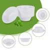 Iceten Pack of 100 White Plastic Bowls, Reusable and Washable