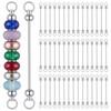 Sibba 80 Pcs Beadable Keychain Making Kit, Metal Sliver Blank