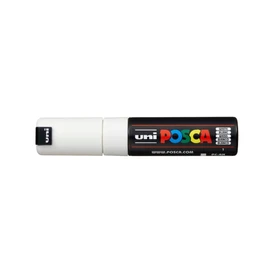 Uni Posca Marker Pen Broad Chisel Tip 8.0mm PC8K - Color: White