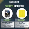 BoatBuckle's Pro Series Kwik-Lok Boat Tie Down Straps to Trailer