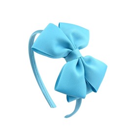 Lovefairy Girl's Fashion Pure Color Bowknot Headband Multicolor Optional for Travel Photography Daily Life (Blue)