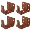 ZZLZX 4PCS Blinds Installation Support Frame, Brown Wooden Window Blinds