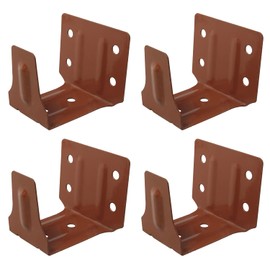 ZZLZX 4PCS Blinds Installation Support Frame, Brown Wooden Window Blinds Headrail Brackets, Center Support Brackets Mounting Brackets for Window Blinds and Valance Installation