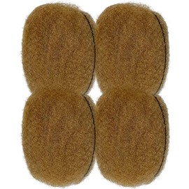 100% African Curly Human Hair Extensions Curly Hair for Making Horror Locks and Repair Existing Stains 4pcs(8 inch) (Honey Blonde #27)