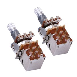 2 Pcs Push Pull Guitar Pots, A500K Audio Taper Long Split Shaft Potentiometers for Electric Guitar Bass Volume/Tone Controls