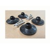 Set of 4 Directors Chair Replacement Foot Glides - Black