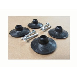 Set of 4 Directors Chair Replacement Foot Glides - Black