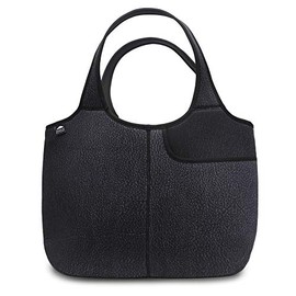 Women's Soft Tote Shoulder Bag Neoprene Handbag Laptop Computer Travel Bag Purse (Faux Leather Print)