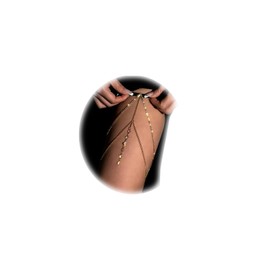 Bohemian Rhinestones Leg Chain Jewelry Crystal Elastic Tassel Thigh Chain Summer Multilayer Thigh Chain Rhinestones Thigh Body Chain Jewelry for Women (Heart-Gold)