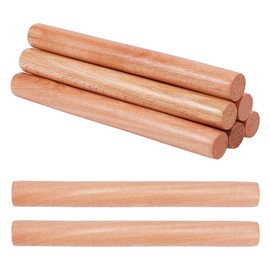 OLYCRAFT 8pcs Wood Rolling Pins 25.5cm Clay Rolling Pins 27.5mm Diameter Classic Wooden Rolling Pins Natural Wood Texture Rollers Wood Clay Roller for Clay Modeling Pottery Tools
