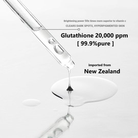 Glutathione Serum with 5+Peptides -20,000ppm Glutathione brightening 50X dark spot Serum for Face- Hyperpigmentation Serum, Anitoxidants B3,B5 C E Niacinamide fights Aging Signs [5 serum in 1]