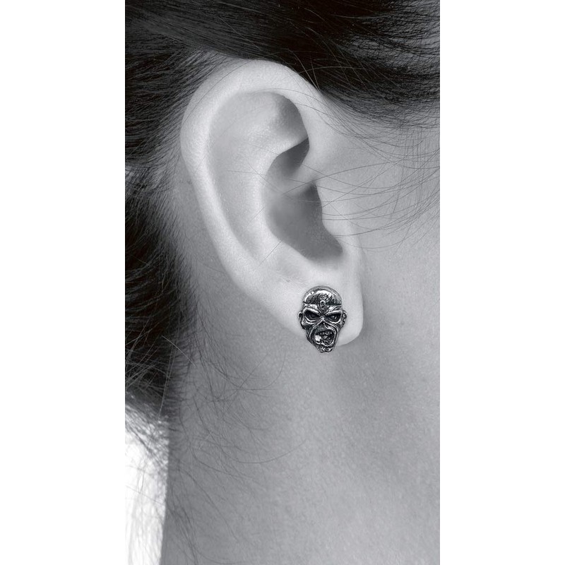 Iron Maiden Piece of Mind Earring Set Silver-Coloured