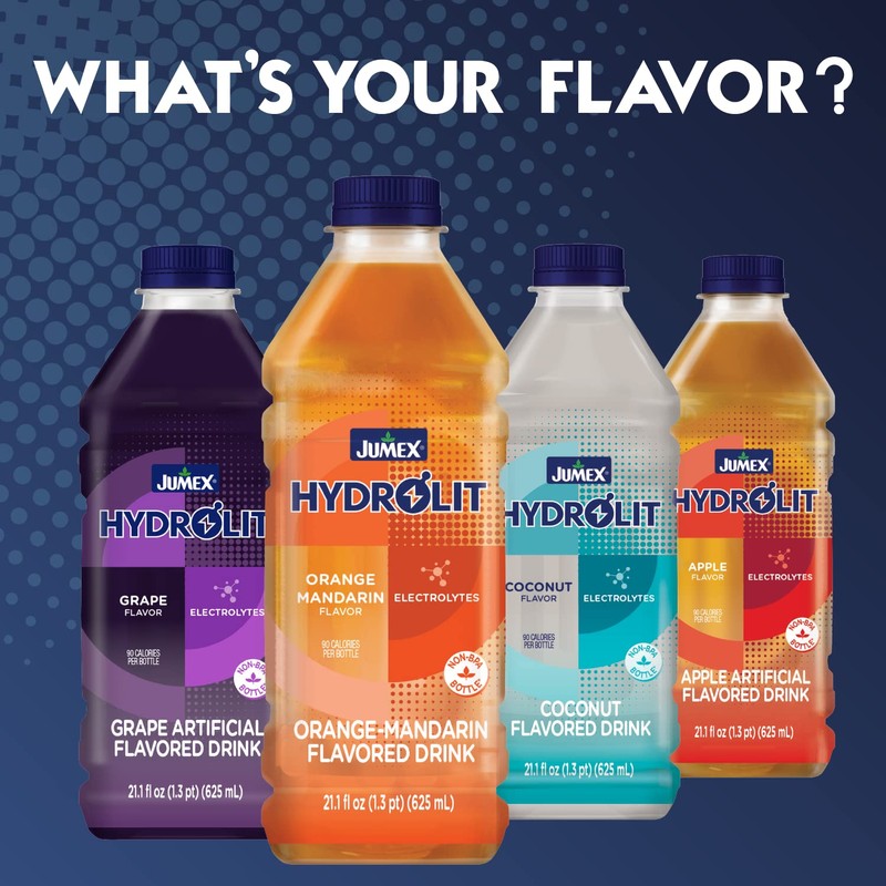 Jumex Hydrolit Quick Rehydration and Recovery Beverage, Natural Orange-Mandarin Flavor,