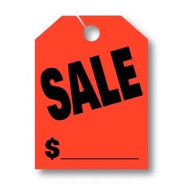 Donkey Auto Products Car Mirror Hang Tags - Jumbo Fluorescent (50 per Pack) (Sale, Fluorescent Orange)