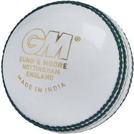 Gunn & Moore GM Leather Cricket Match Ball, Maestro Grade 1 County, White, Suitable for Children, Boys and Girls Aged 12 and Under