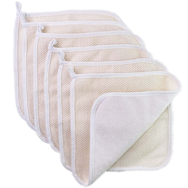 PPHAO - Soft Weave Washcloth for Face - Face Washcloths - Exfoliating Washcloths for Dead Skin - Exfoliating Towel Pack - Bulk - Washcloths Scrubber for Body and Face - Towel - 6 Pack