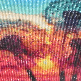 DIY 5D diamond painting kits flower sunny dandelion painting by numbers 5D diamond painting full rhinestone embroidery cross stitch pictures arts craft with painting accessories for home wall decor 30 x 30 cm