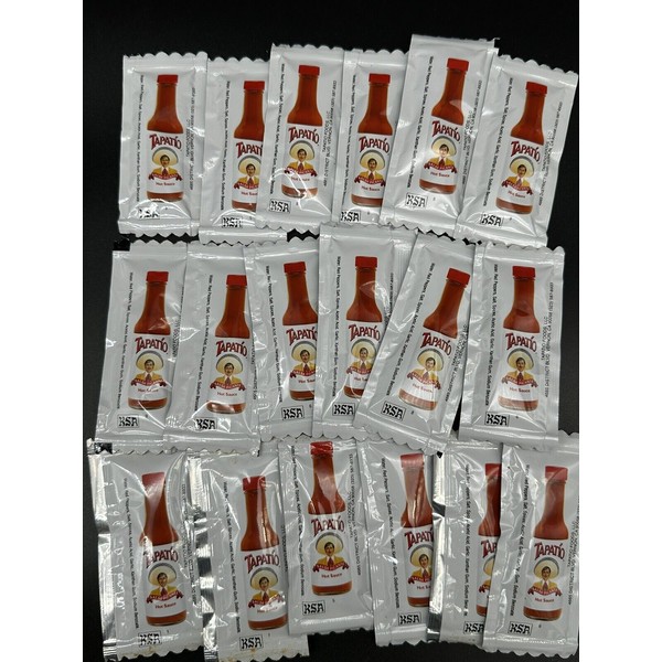 20x Single Tapatio Hot Sauce Travel Packets 20 Pack Salsa Picante