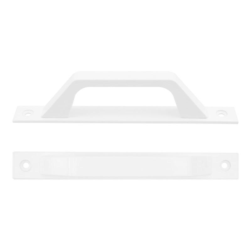 Semetall Sliding Barn Door Handles,6.9" Hole Center Pull with Screws,Aluminum,White