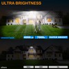 VENSSTNOR Solar Motion Sensor Flood Lights Outdoor - 4000LM 4