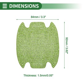 Motoforti Universal Car Door Handle Protective Film Reflective Stickers Anti-Scratch, Green 4 Pcs