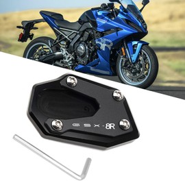 FOR GSX-8R 2024 GSX8R GSX 8R Motorcycle Kickstand Foot Side Stand Extension Pad Support Plate GSX8R Pedal Footrest gsx8r 2023-2024 Motorcycle accessories (black)