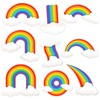 Wonmon 45 PCS Rainbow Cutouts for Bulletin Board Decoration, Cute