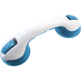 Saki & Masa Suction Cup Handrail Handle Nursing Care Assistant Bath Bathroom Bathtub Toilet Bedroom Stairs Blue 1 Piece